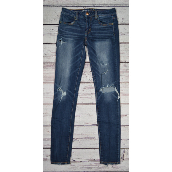 American Eagle Super Super Stretch Jegging Women's Juniors Size 4 Pre-Owned‎ - Picture 1 of 16